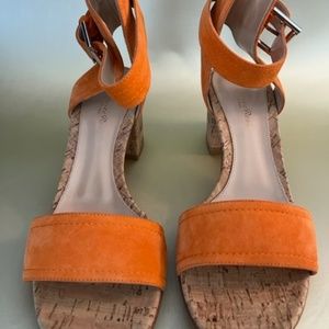 Never worn Orange suede sandals by Gianvito Rossi